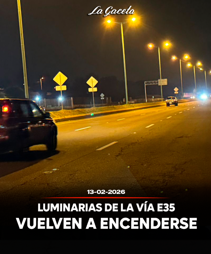 Luminarias de la vía E35 vuelven a encenderse