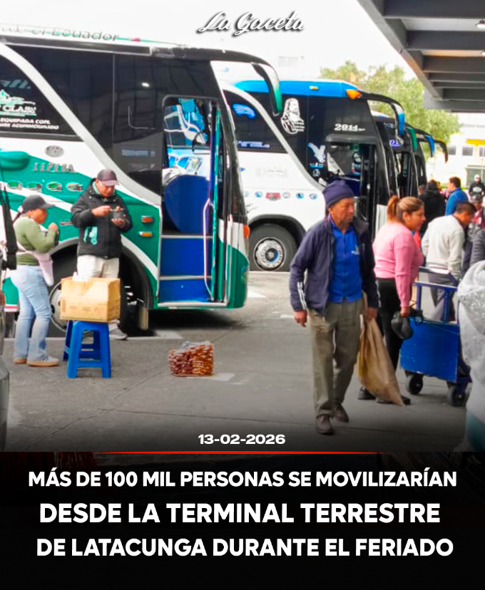 Más de 100 mil personas se movilizarían desde la terminal terrestre de Latacunga durante el feriado