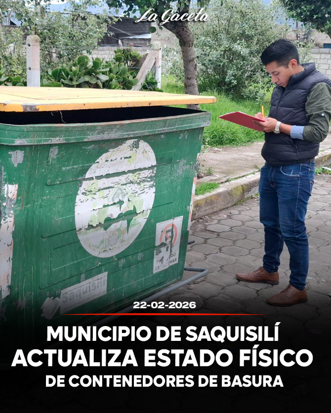 Municipio de Saquisilí actualiza el estado físico de contenedores de basura