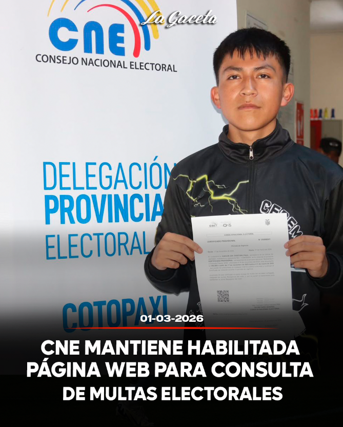 CNE mantiene habilitada página web para consulta de multas electorales