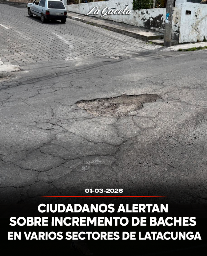 Ciudadanos alertan sobre incremento de baches en varios sectores de Latacunga