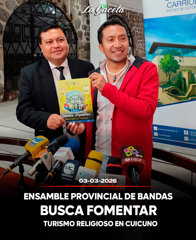 Ensamble provincial de bandas busca fomentar el turismo religioso en Cuicuno