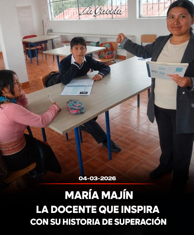 María Majin, la docente que inspira con su historia de superación