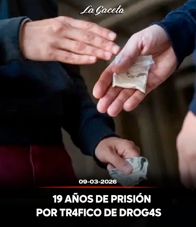 19 años de prisión por tráfico de drogas 