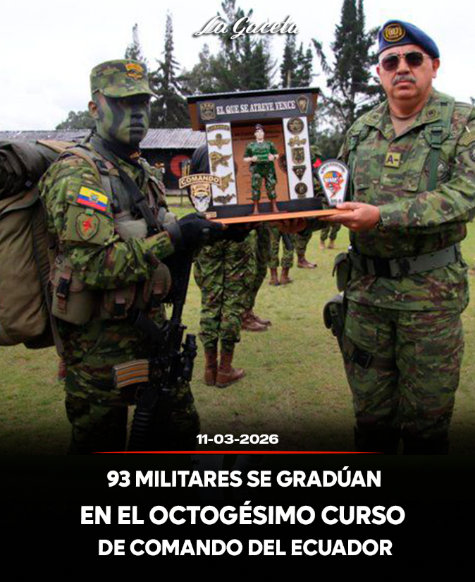 93 militares se gradúan en el Octogésimo Primer Curso de Comando del Ecuador