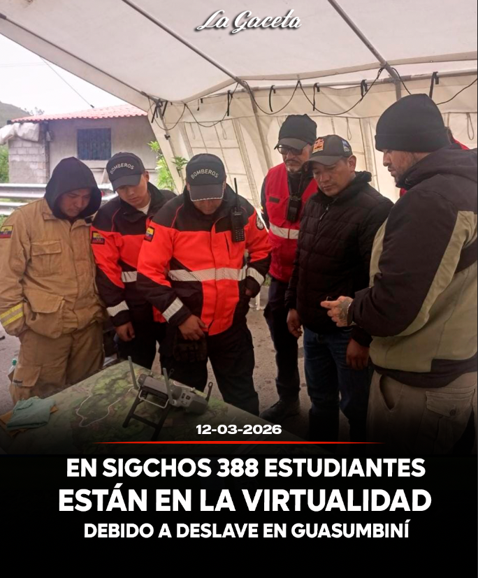 En Sigchos 388 estudiantes están en la virtualidad debido a deslave en Guasumbiní