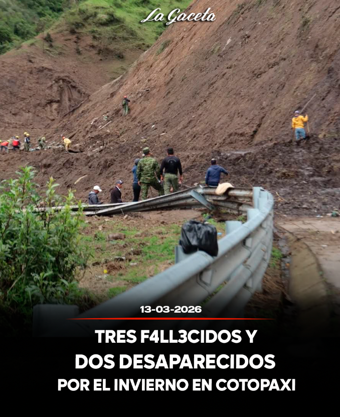 Tres fallecidos y dos desaparecidos por el invierno en Cotopaxi