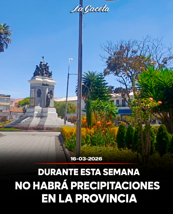 Durante esta semana no habrá  precipitaciones en la provincia