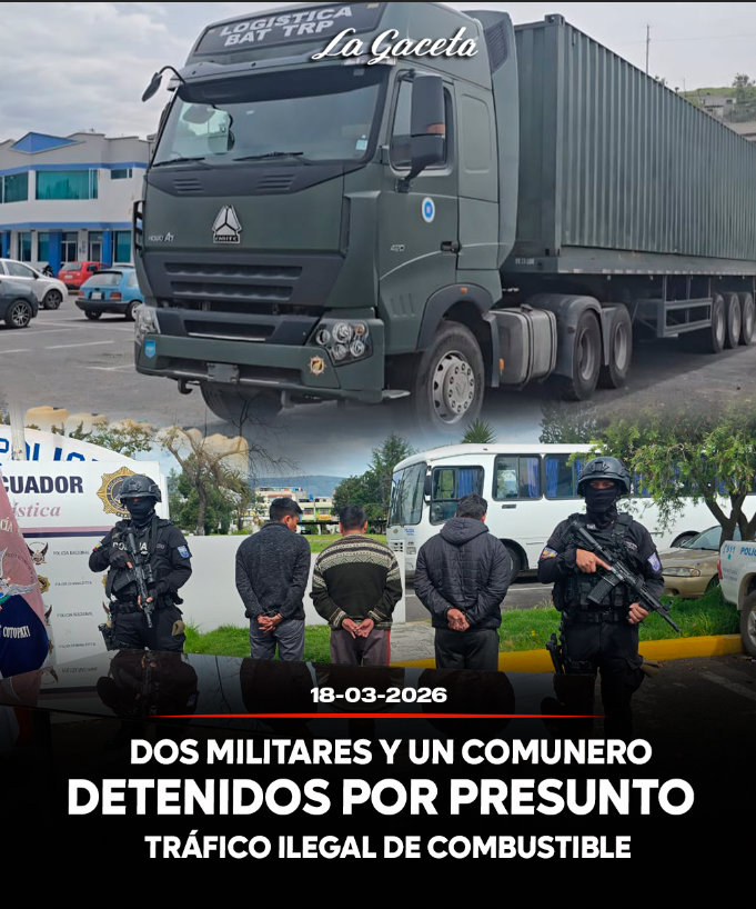 Dos militares y un comunero detenidos por presunto tráfico ilegal de combustible