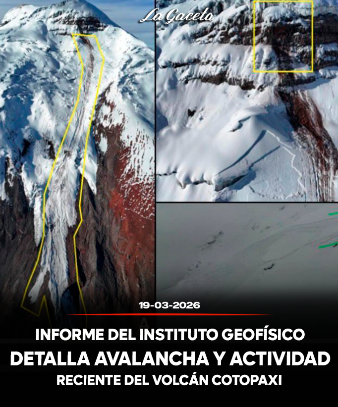 Informe del Instituto Geofísico detalla avalancha y actividad reciente del volcán Cotopaxi