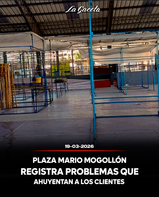 Plaza Mario Mogollón  registra problemas que ahuyentan a los clientes