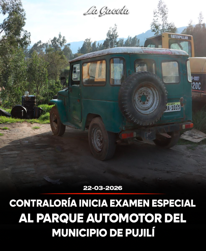 Contraloría inicia examen especial al parque automotor del Municipio de Pujilí