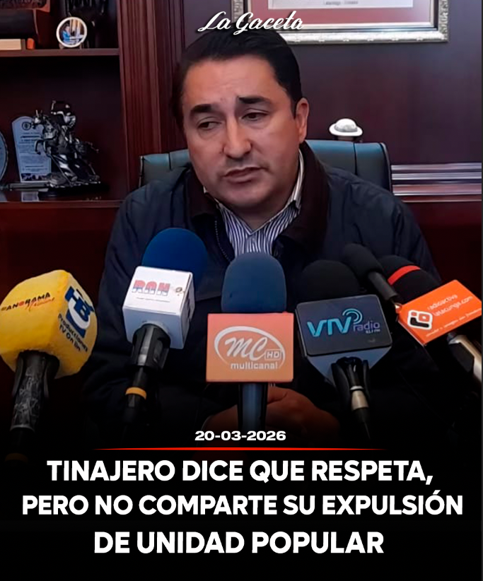 Tinajero dice que respeta, pero no comparte su expulsión de Unidad Popular