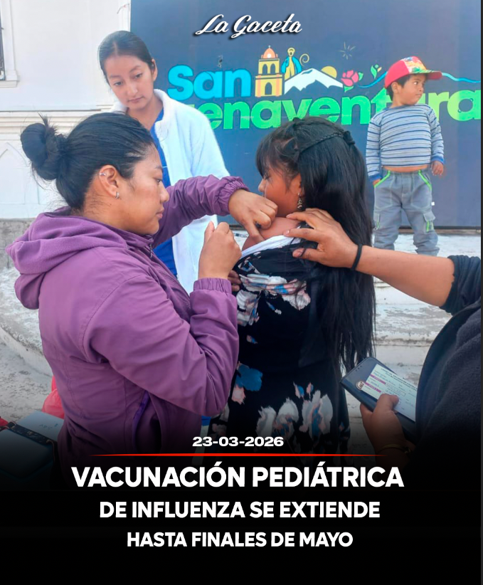 Vacunación pediátrica de influenza se extiende hasta finales de mayo