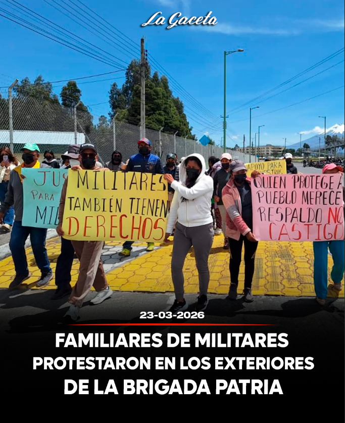 Familiares de militares protestaron en los exteriores de la Brigada Patria