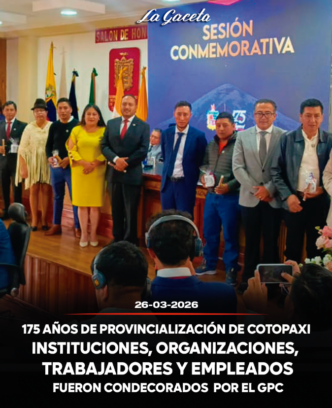 Instituciones, organizaciones, trabajadores, empleados fueron condecorados por el GPC 