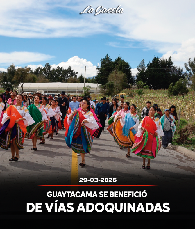 Guaytacama se benefició de vías adoquinadas