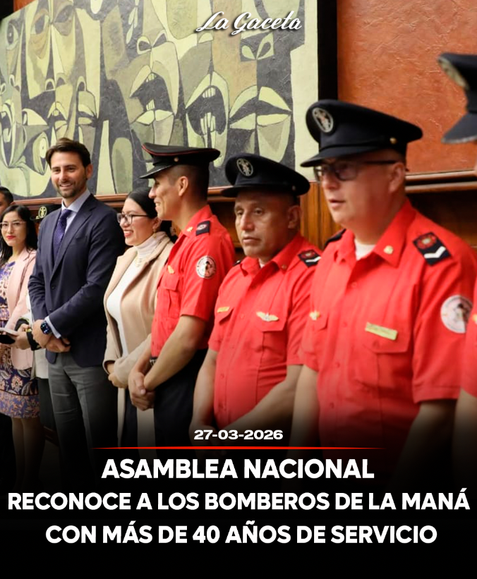 Asamblea reconoce a los Bomberos de La Maná con más de 40 años de servicio