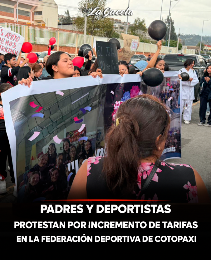 Padres y deportistas protestan por incremento de tarifas en la Federación Deportiva de Cotopaxi