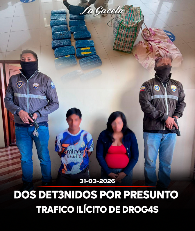 Dos detenidos por presunto tráfico ilícito de drogas