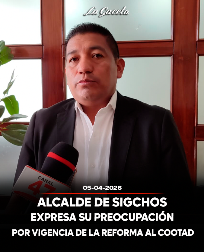 Alcalde de Sigchos expresa su preocupación por vigencia de la reforma al COOTAD