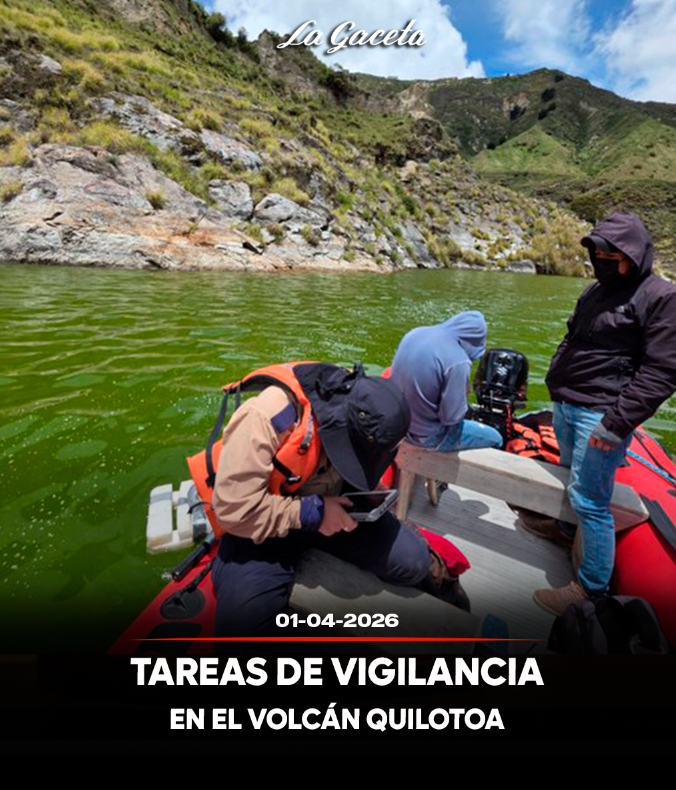 Tareas de vigilancia en el volcán Quilotoa