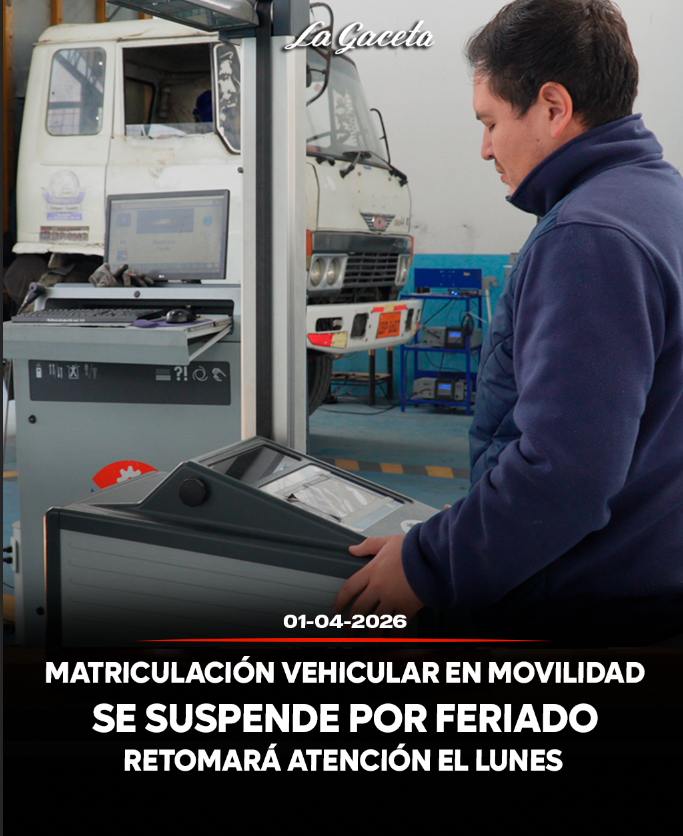 Matriculación vehicular en Movilidad se suspende por feriado, retomará atención el lunes
