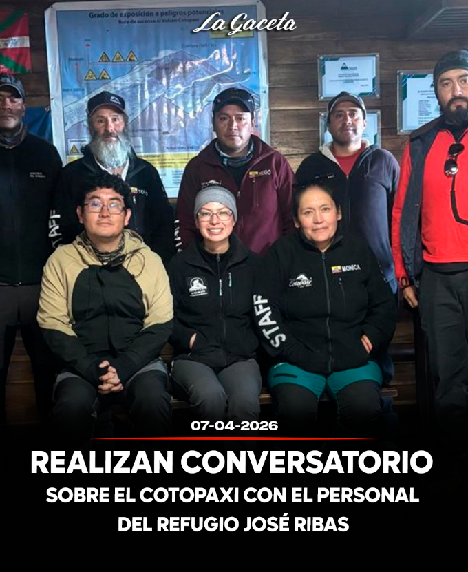 Realizan conversatorio sobre el Cotopaxi con el personal del Refugio José Ribas