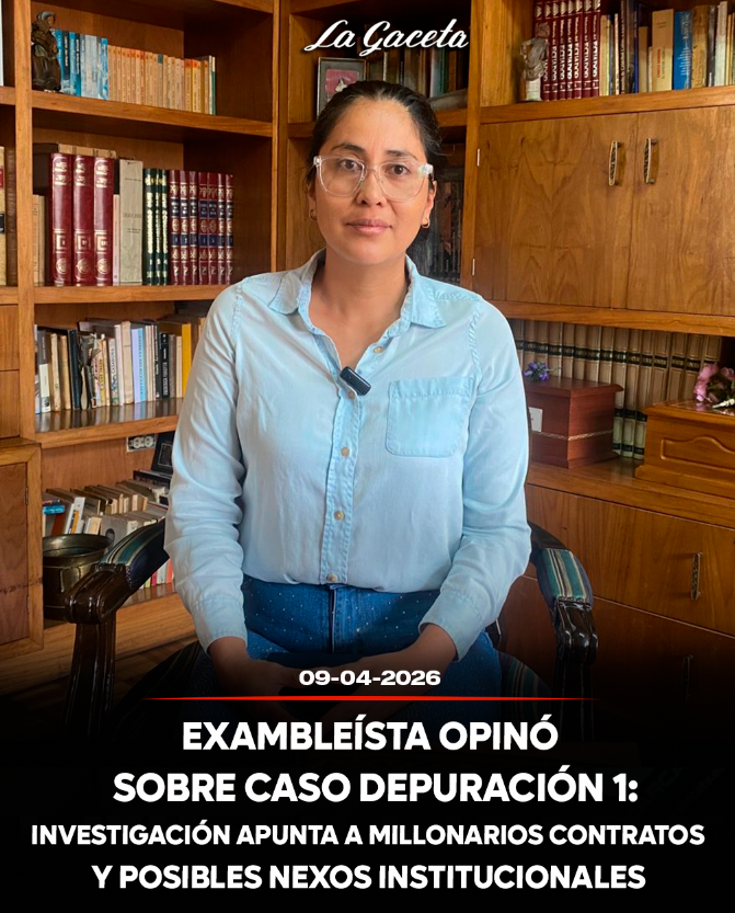 Exambleísta opinó sobre caso Depuración 1: investigación apunta a millonarios contratos y posibles nexos institucionales