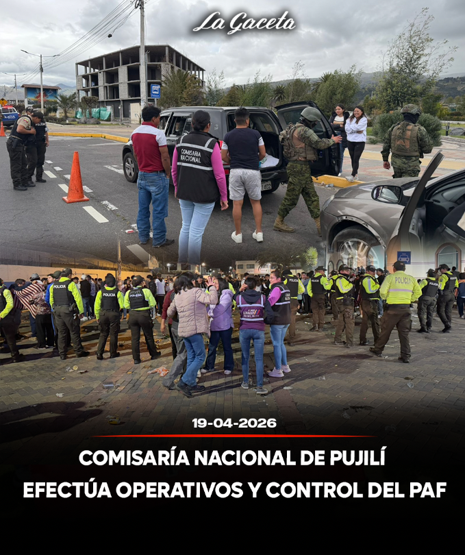 Comisaría Nacional de Pujilí efectúa operativos y control del PAF