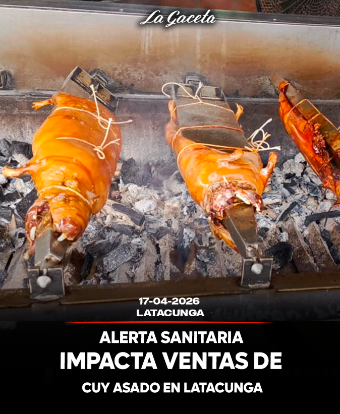 Alerta sanitaria impacta ventas de cuy asado en Latacunga