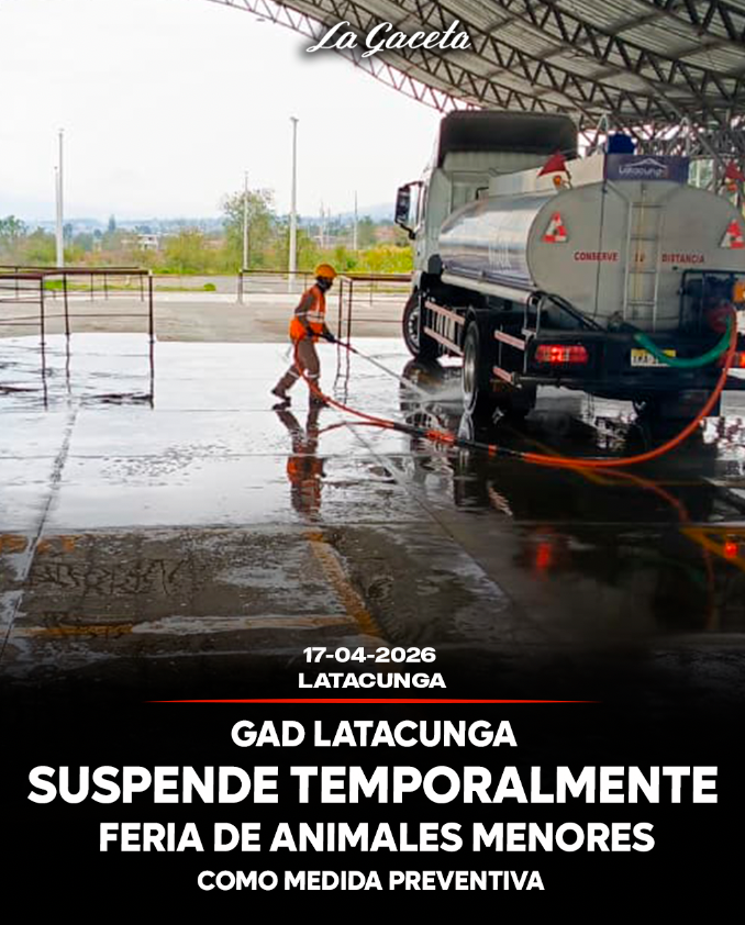 GAD-Latacunga suspende temporalmente la feria de animales menores como medida preventiva