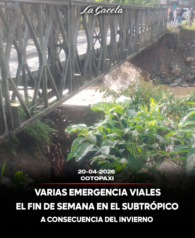 Varias emergencias viales se registraron el fin de semana en el subtrópico de Cotopaxi por el invierno