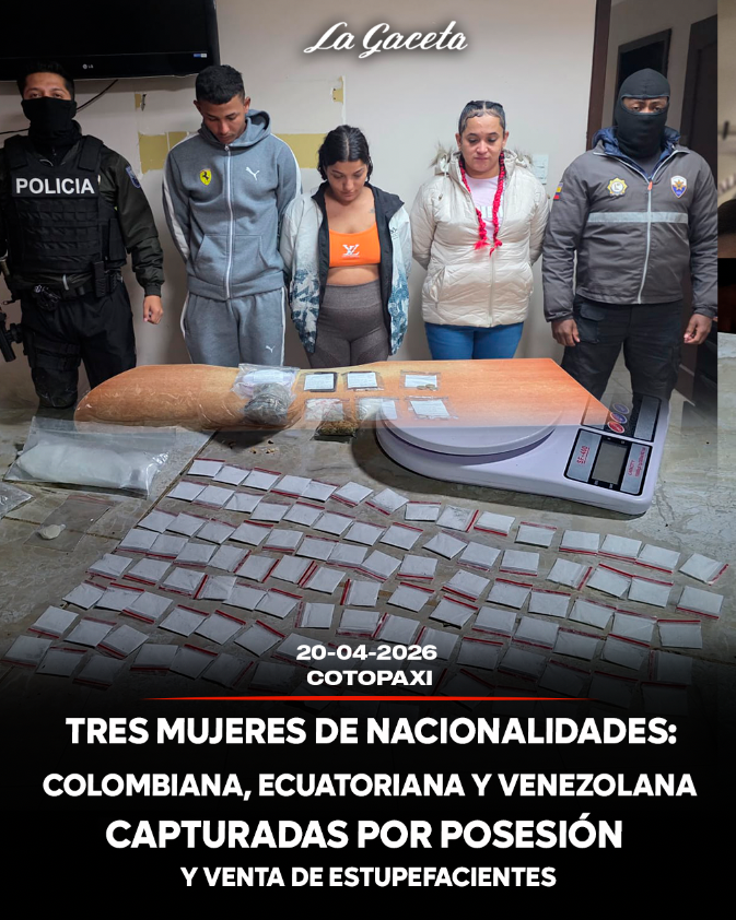 Colombiana, ecuatoriana y venezolana  capturadas por posesión y venta de estupefacientes