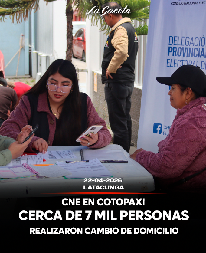 En Cotopaxi cerca de 7000 personas realizaron el cambio de domicilio para elecciones de noviembre
