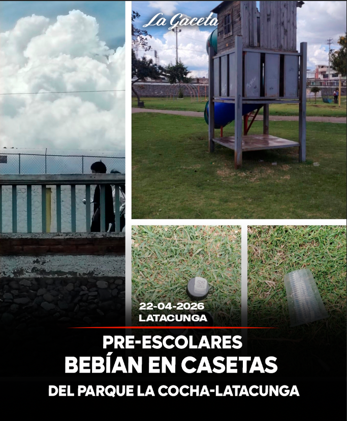 Pre-adolescentes bebían en casetas del parque La Cocha -Latacunga