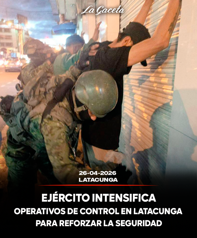 Ejército intensifica operativos de control en Latacunga para reforzar la seguridad