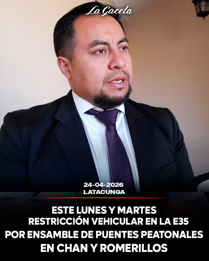 Restricción vehicular  en la E35 por ensamble de puentes peatonales en Chan y Romerillos