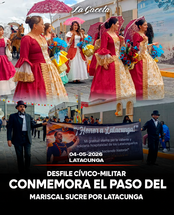 Desfile cívico-cultural conmemora el paso del Mariscal Sucre por Latacunga