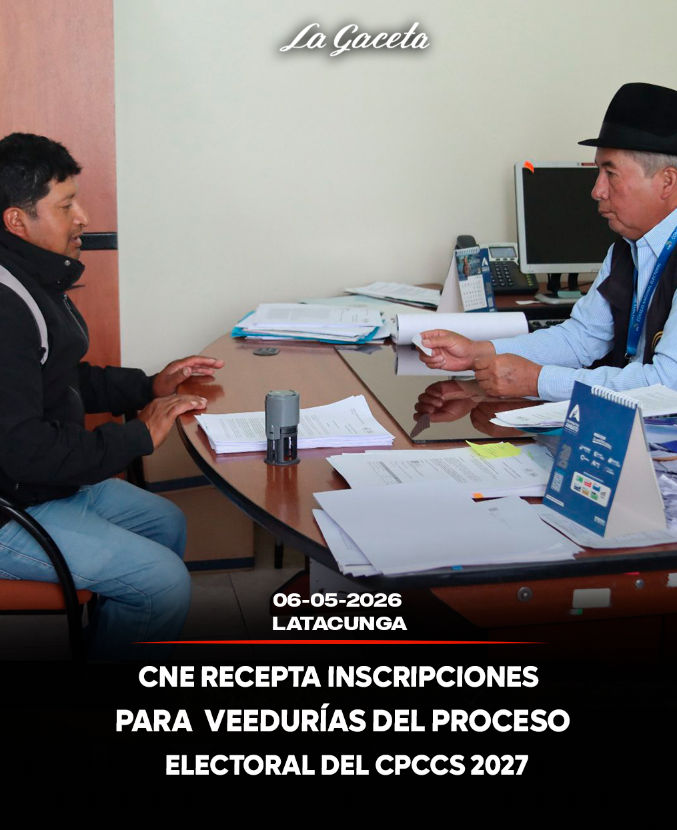 CNE recepta inscripciones para veedurías del proceso electoral del CPCCS 2027