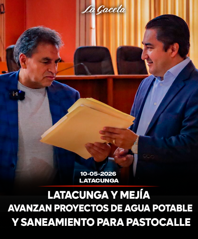 Latacunga y Mejía avanzan en proyectos de agua potable y saneamiento para Pastocalle