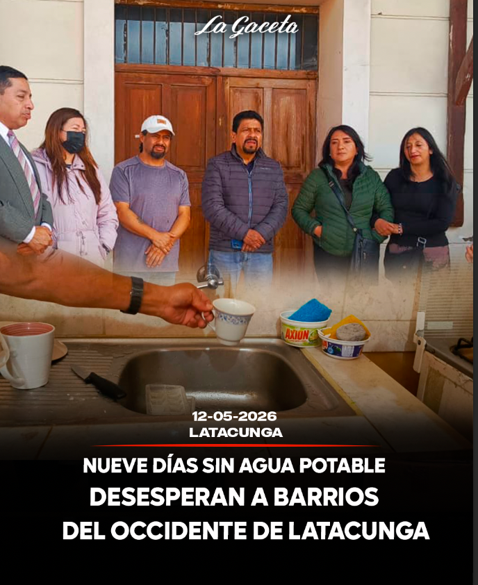 Nueve días sin agua potable desesperan a barrios del occidente de Latacunga