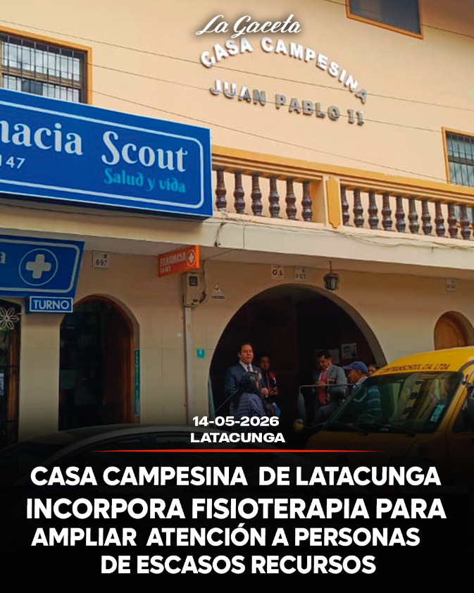 Casa Campesina de Latacunga incorpora fisioterapia para ampliar atención a personas de escasos recursos