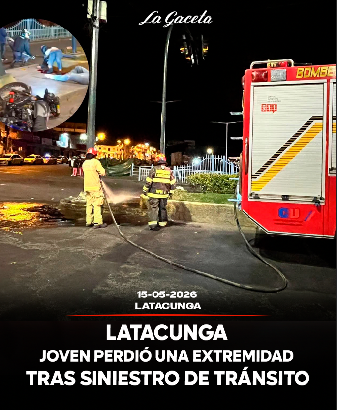 Joven perdió una extremidad tras siniestro de tránsito en Latacunga
