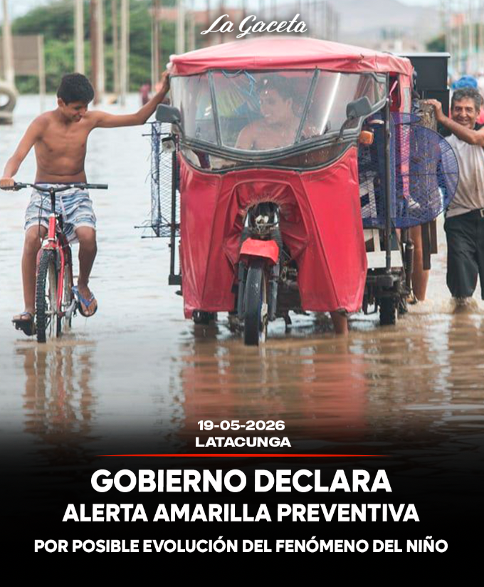 Gobierno declara alerta amarilla preventiva por posible evolución del fenómeno de El Niño