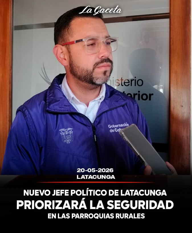 Nuevo jefe político de Latacunga priorizará la seguridad en las parroquias rurales