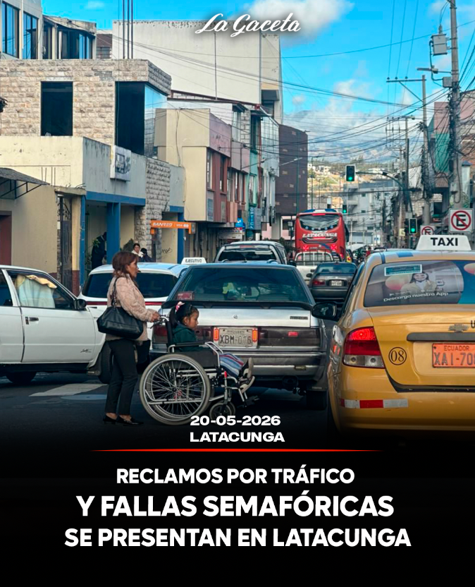 Reclamos por tráfico y fallas semafóricas se presentan en Latacunga