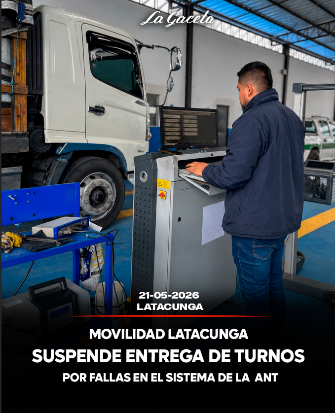 Movilidad Latacunga suspende entrega de turnos por fallas en el sistema de la ANT