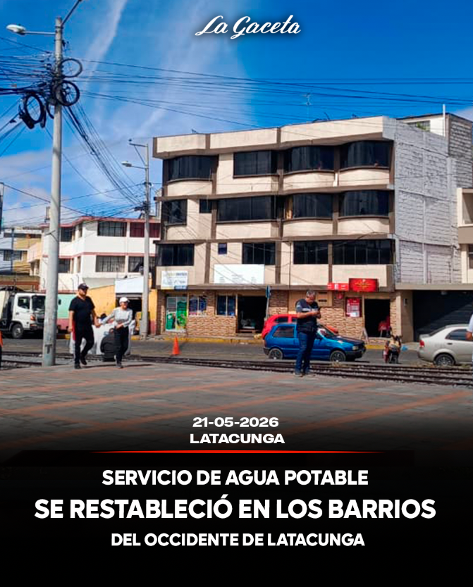 Servicio de agua potable se restableció en los barrios del occidente de Latacunga