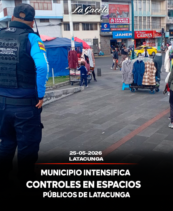 Municipio intensifica controles en espacios públicos de Latacunga